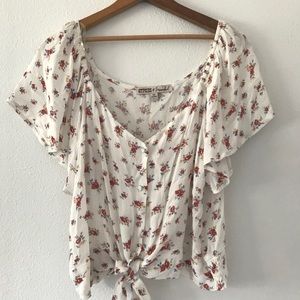 ✨GUC GYPSIES & MOONDUST FLUTTER CROP TIE TOP